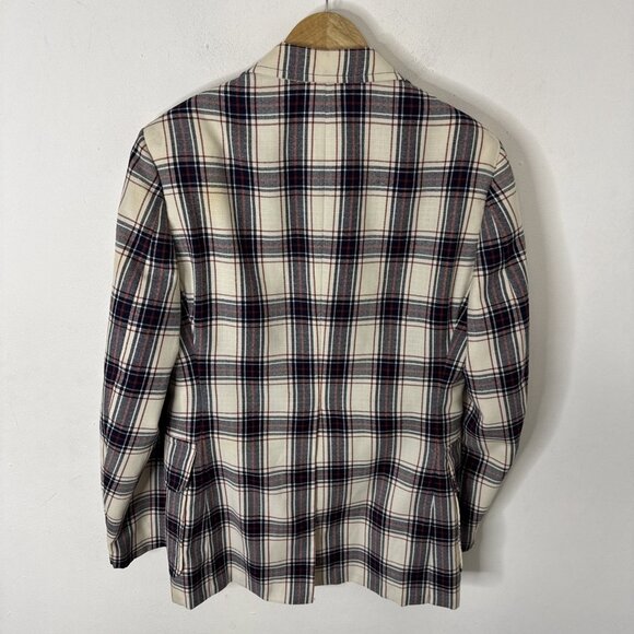 VTG 70s Plaid Sport Coat Men’s 40 Blazer Jacket WKRP Herb Style Wool Blend - Picture 4 of 9